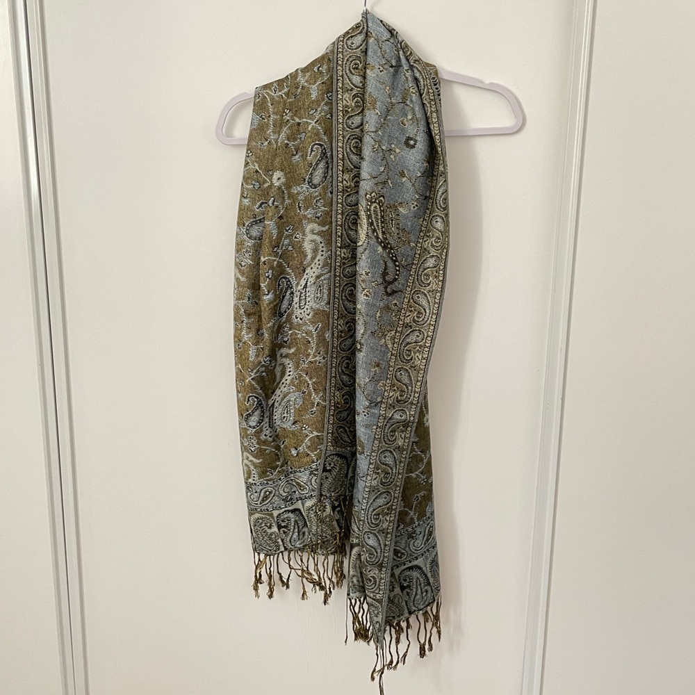 Pashmina Green and Blue Shawl